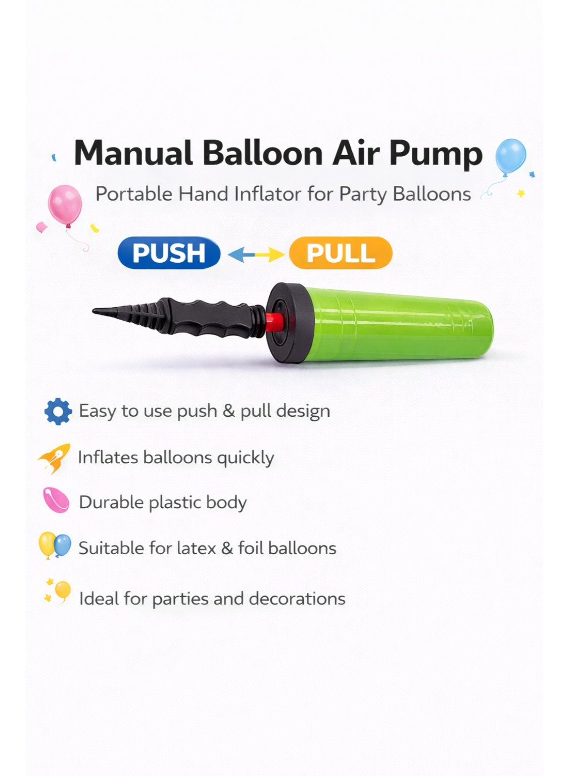 Party Time Manual Balloon Pump