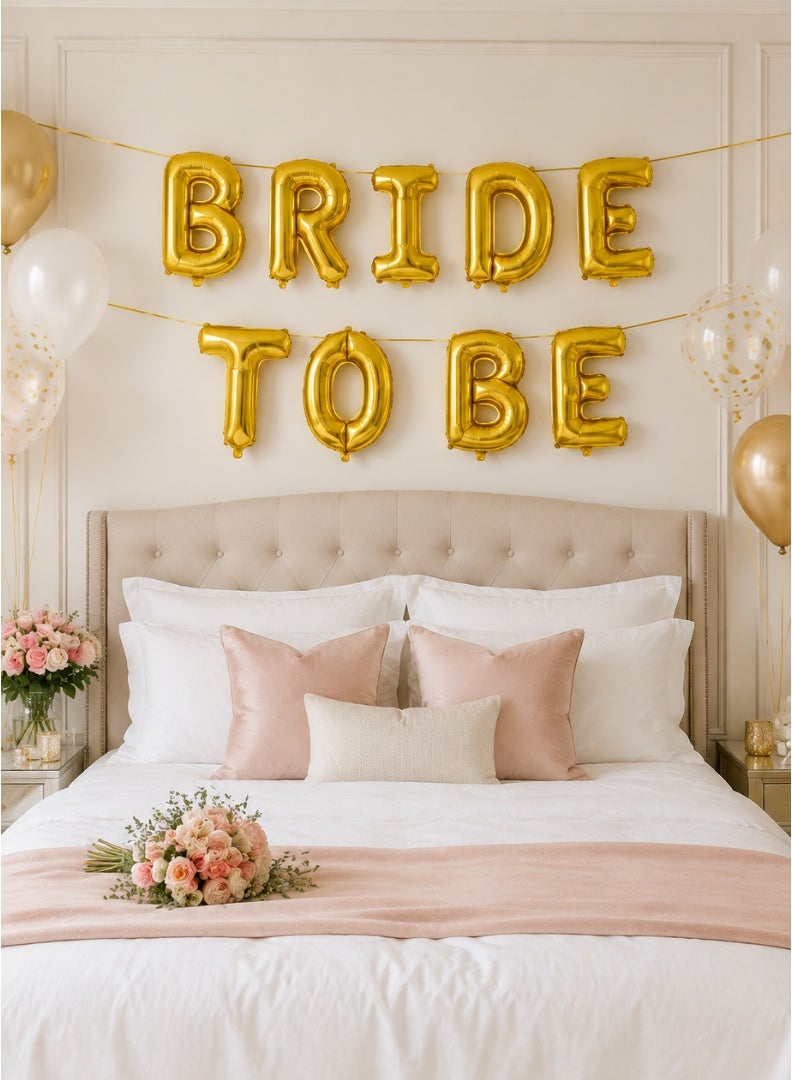Italo Bride To Be Foil Letter Balloon Banner Set
