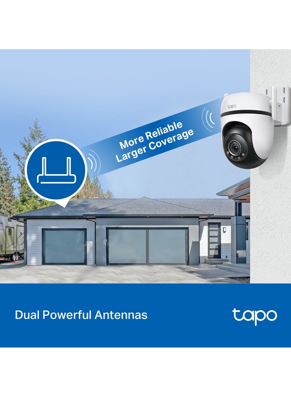 TP-Link Tapo Outdoor Pan/Tilt Security Camera – 2K, IP66, Colour Night Vision