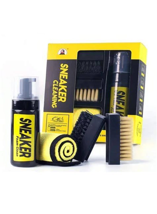 Shoe & Sneaker Cleaner Kit – Foam, Brushes & Microfiber Towel