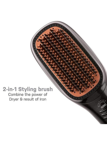 Joy 2-in-1 Heated Hair Straightening & Curling Brush