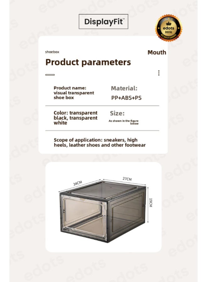 DisplayFit Magnetic Side-Opening Shoe Box Organizer