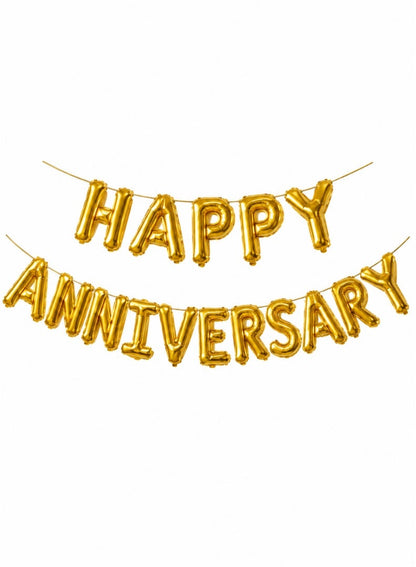 Italo Happy Anniversary Foil Letter Balloon Banner Set