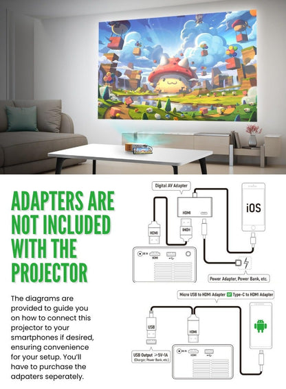 جهاز عرض LED محمول – 400 لومن