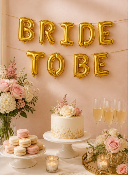 Italo Bride To Be Foil Letter Balloon Banner Set
