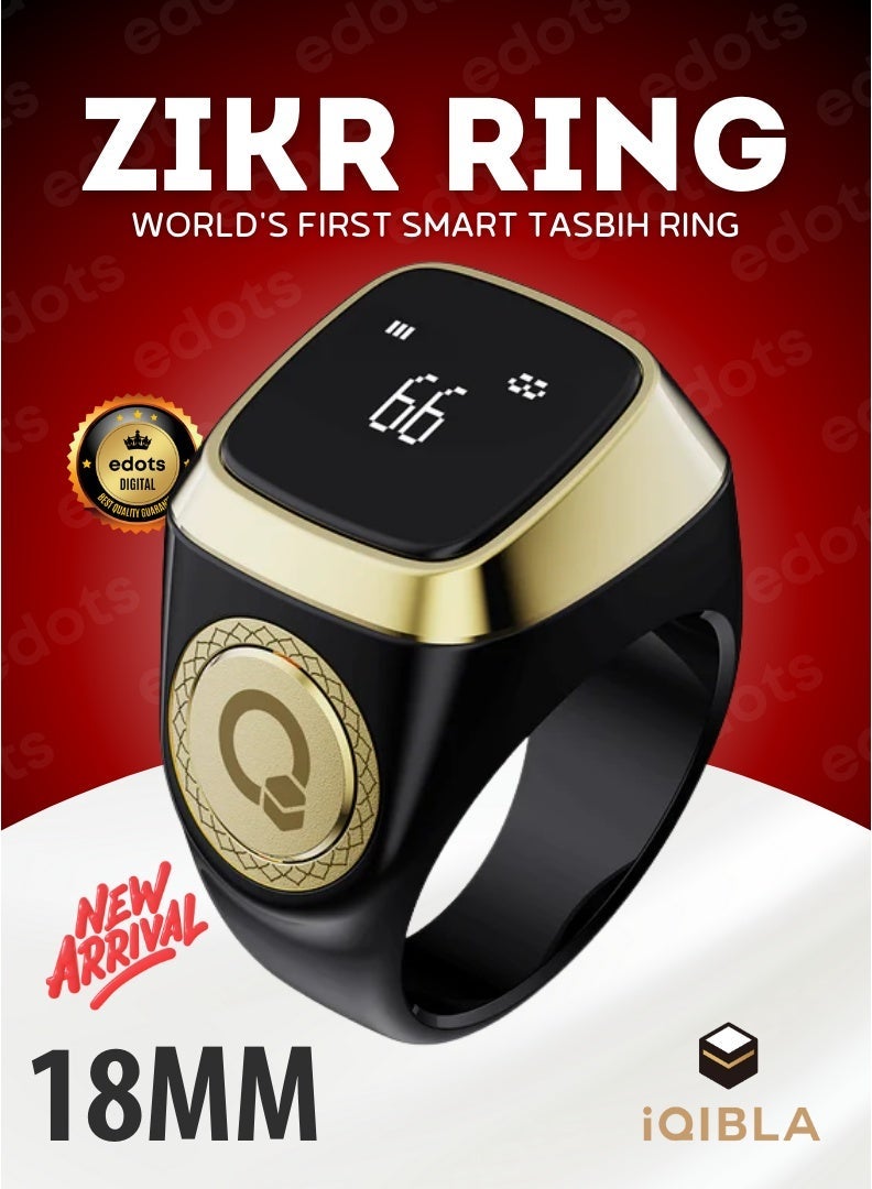 iQIBLA Smart Zikr Ring Lite S – Tasbih Counter & Prayer Reminder