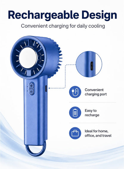 Portable Rechargeable Handheld Fan