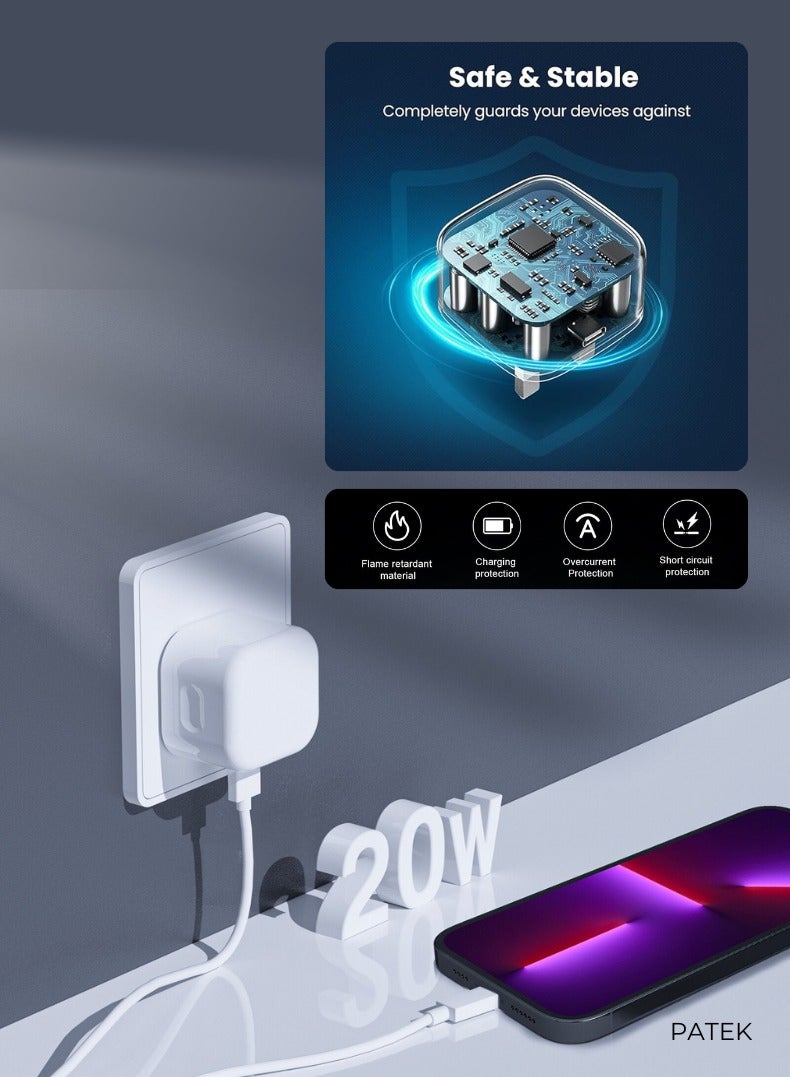 20W USB-C Power Adapter – 3 Pin