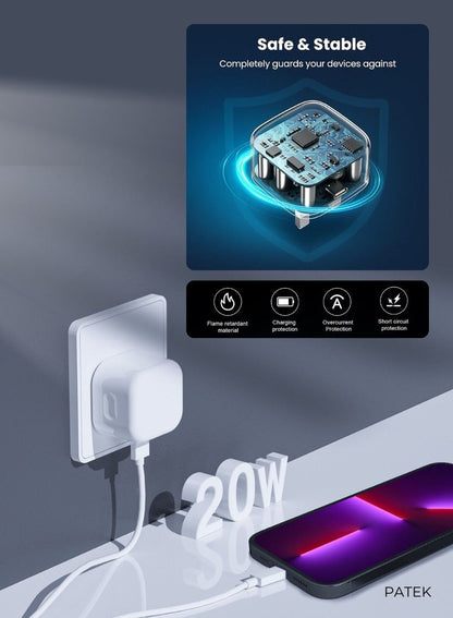 20W USB-C Power Adapter – 3 Pin