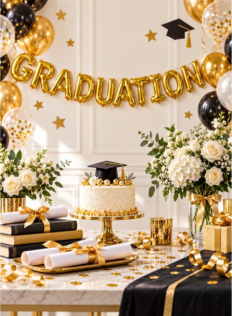 Italo Graduation Foil Letter Balloon Banner Set