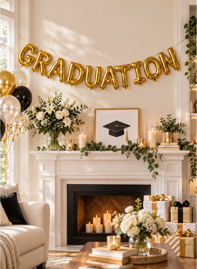 Italo Graduation Foil Letter Balloon Banner Set