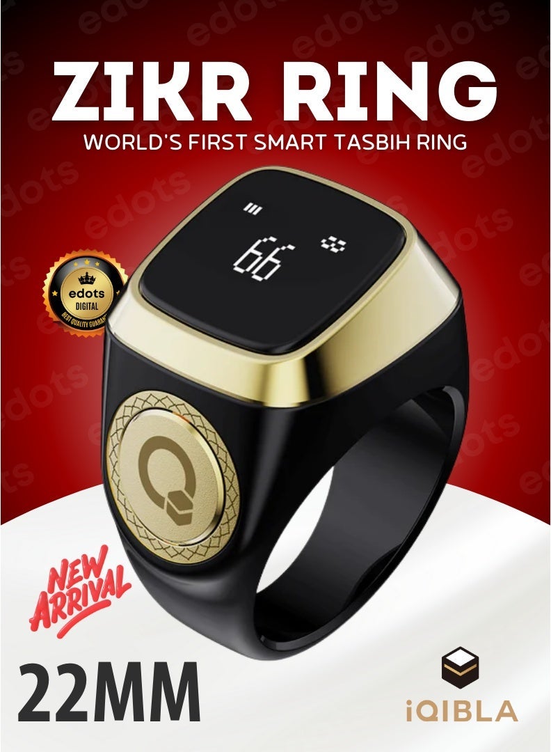 iQIBLA Smart Zikr Ring Lite S – Tasbih Counter & Prayer Reminder