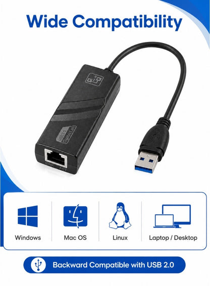 محول USB 3.0 إلى منفذ إيثرنت جيجابت (LAN)
