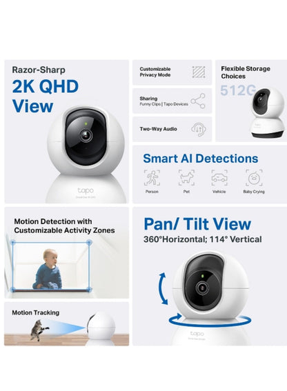 TP-Link Tapo Pan/Tilt AI Security Camera – 4MP 2K