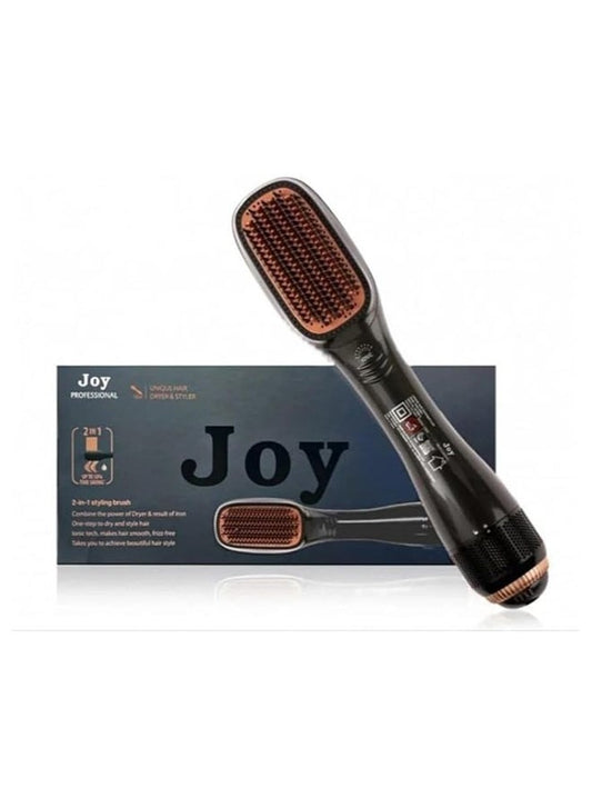 Joy 2-in-1 Heated Hair Straightening & Curling Brush