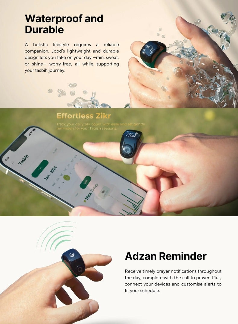 iQIBLA Zikr Ring Jood Pro – Prayer Reminder & Fitness Tracker