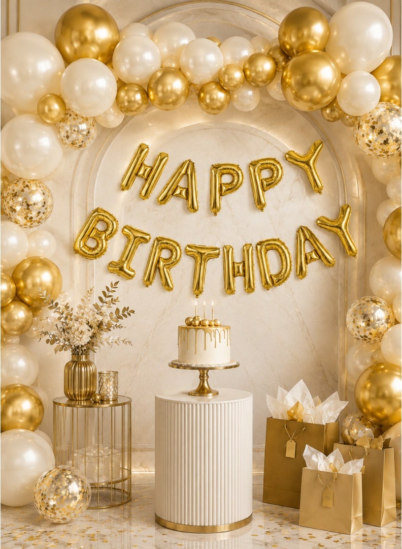 Party Time Happy Birthday Foil Balloon Banner – 16 Inch