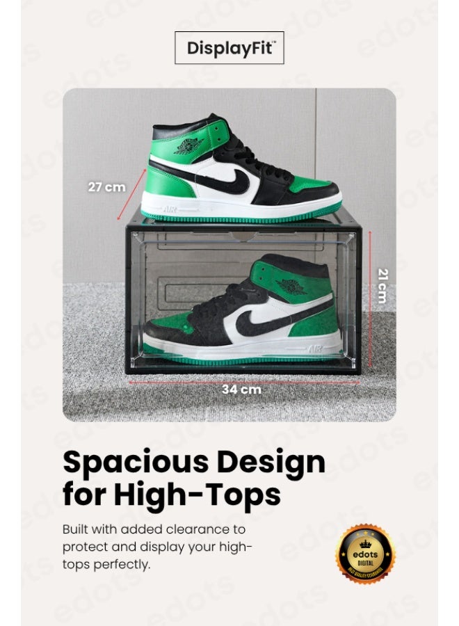 DisplayFit Magnetic Side-Opening Shoe Box Organizer