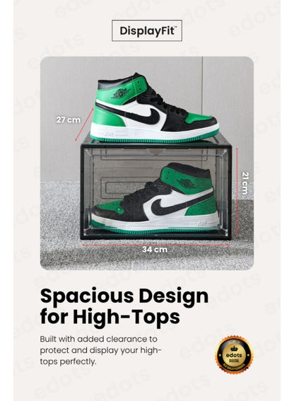 DisplayFit Magnetic Side-Opening Shoe Box Organizer