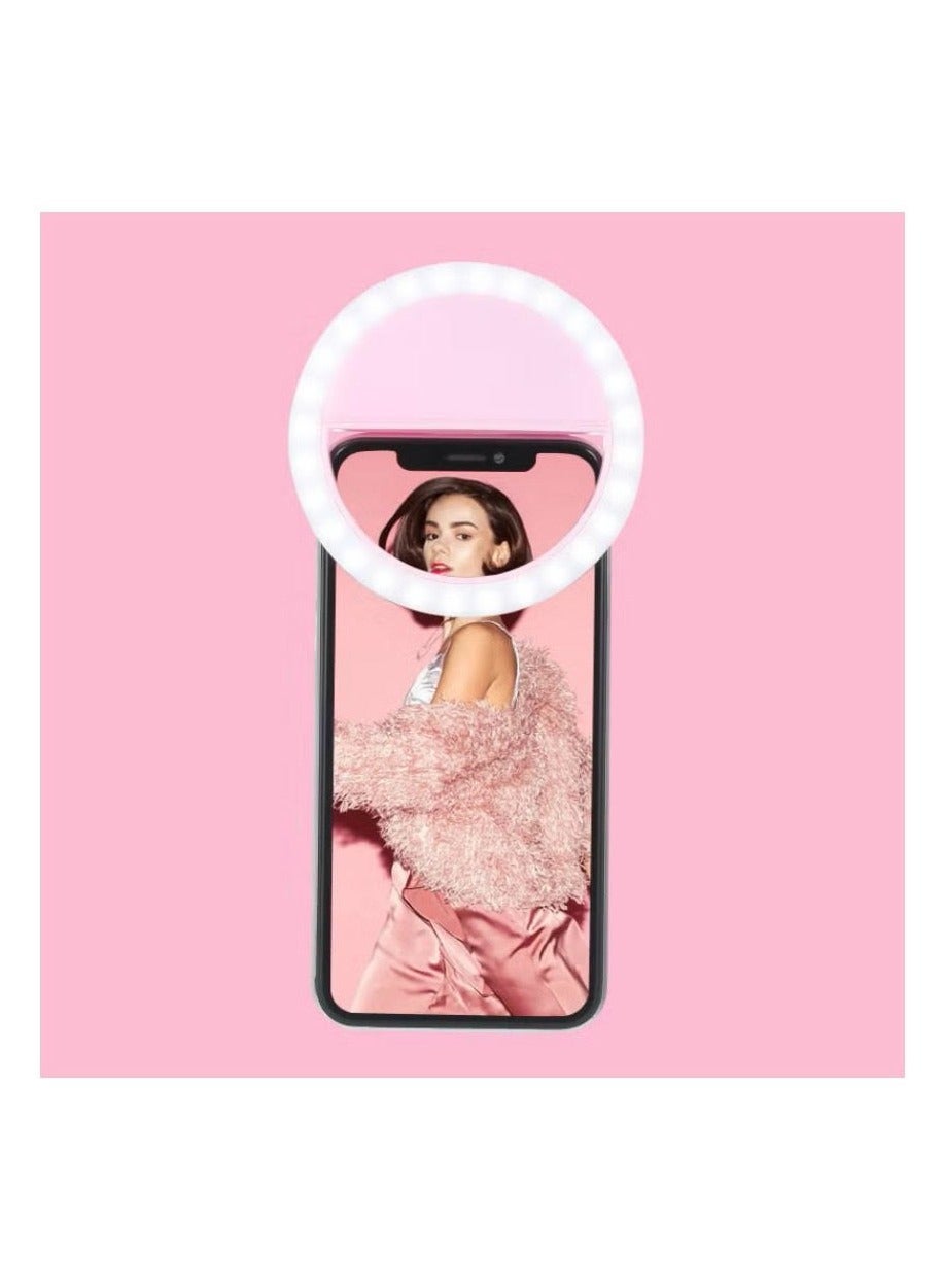 LED Selfie Ring Light Clip for Phones & Tablets