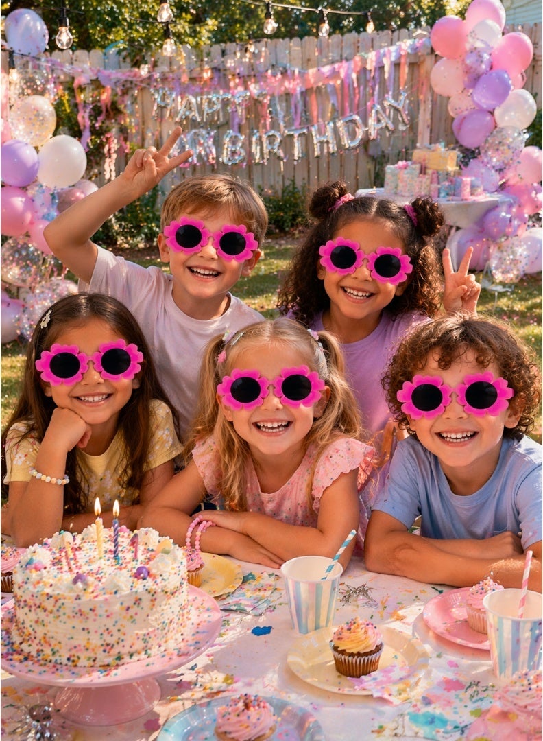 Party Time Flower Party Glasses for Kids