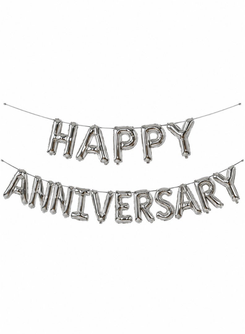 Italo Happy Anniversary Foil Letter Balloon Banner Set