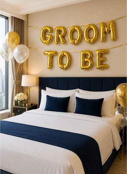 طقم بالونات حروف "Italo Groom To Be" بتصميم رقائق معدنية