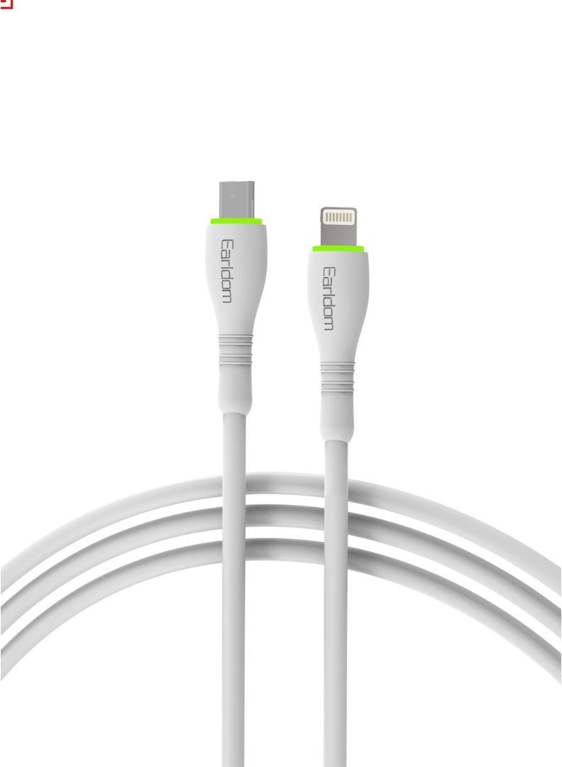 كابل شحن سريع من Earldom، بقوة 20 واط، بمنفذ USB-C إلى Lightning - بطول 1 متر