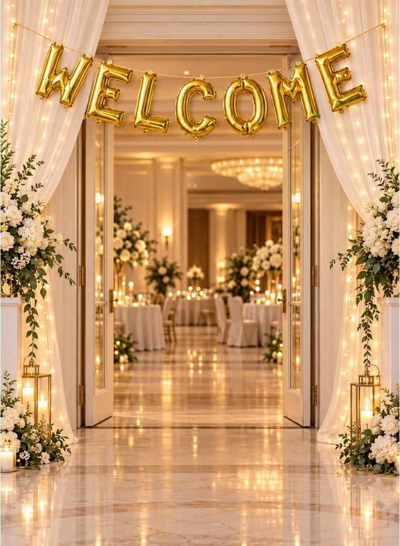 طقم بالونات حروف "Welcome" من إيتالو – 7 قطع