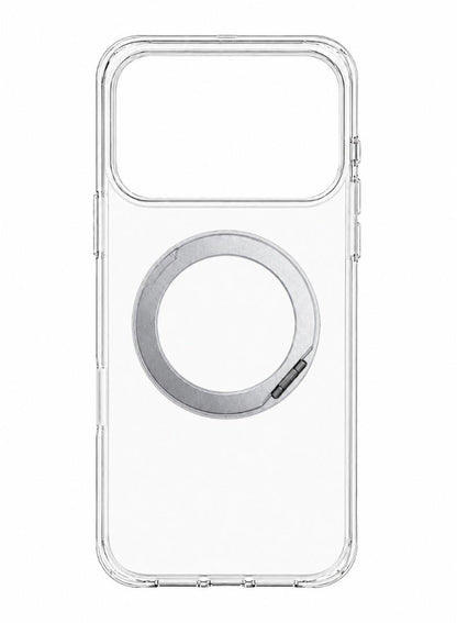 Clear Magnetic Case with Ring Stand for iPhone