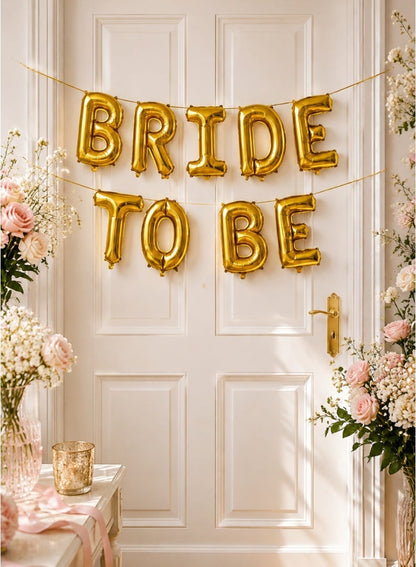 Italo Bride To Be Foil Letter Balloon Banner Set