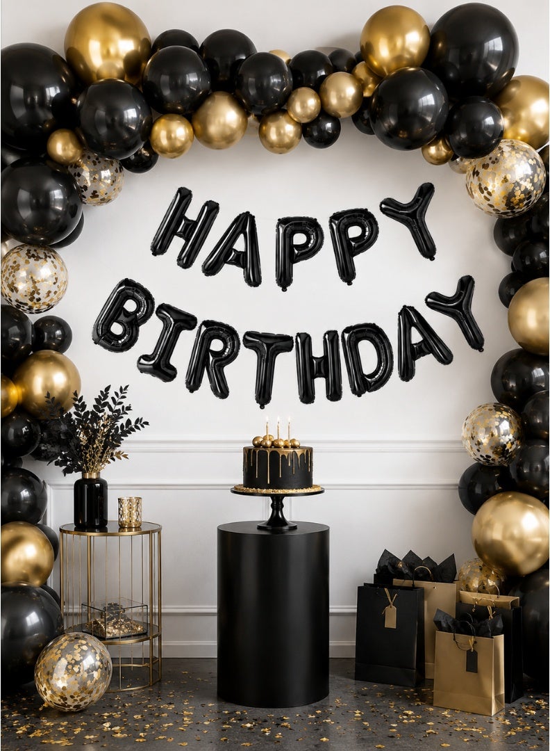 Party Time Happy Birthday Foil Balloon Banner – 16 Inch