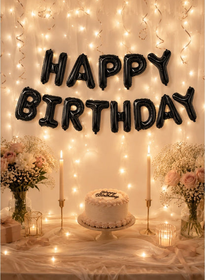 Party Time Happy Birthday Foil Balloon Banner – 16 Inch