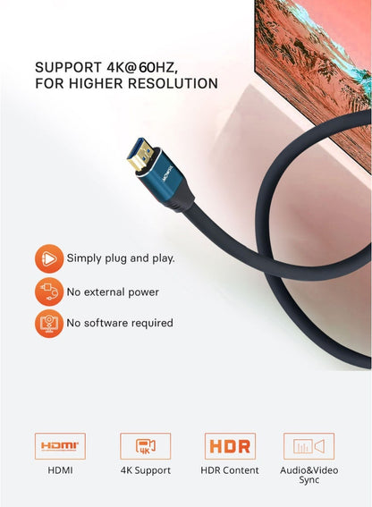 Mowsil 4K 60Hz HDMI Cable – 2m