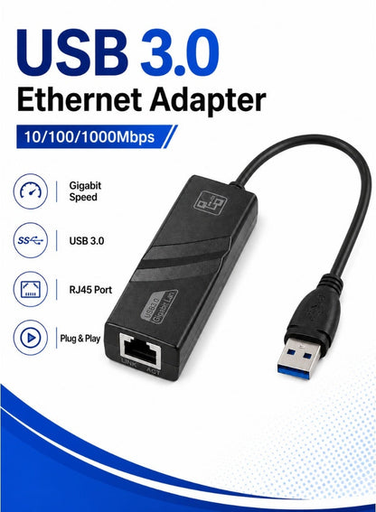 محول USB 3.0 إلى منفذ إيثرنت جيجابت (LAN)