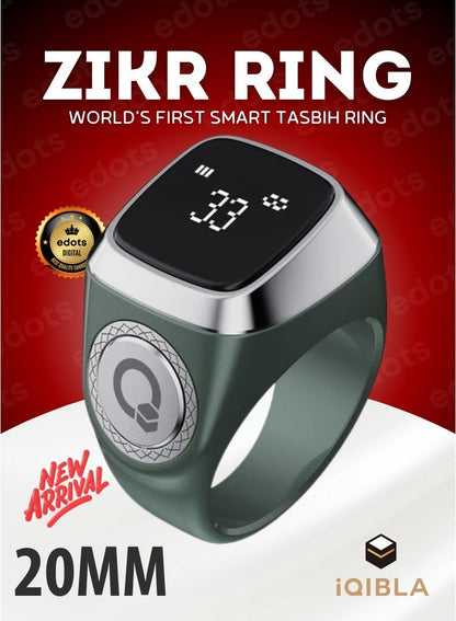 iQIBLA Smart Zikr Ring Lite S – Tasbih Counter & Prayer Reminder