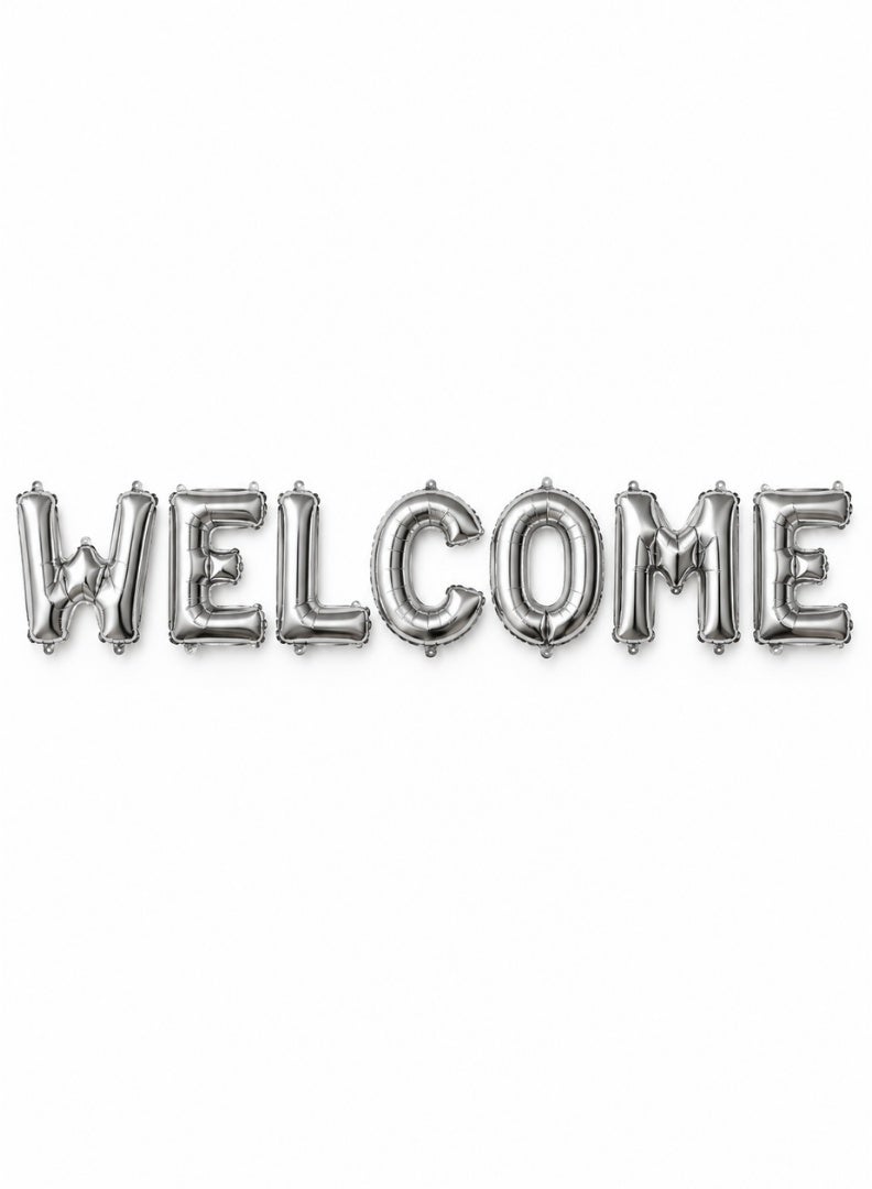 طقم بالونات حروف "Welcome" من إيتالو – 7 قطع