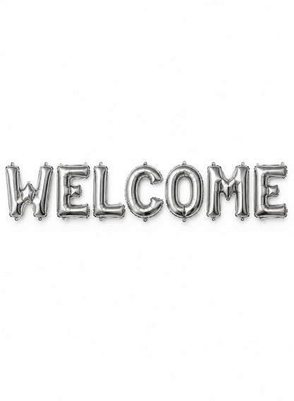 طقم بالونات حروف "Welcome" من إيتالو – 7 قطع