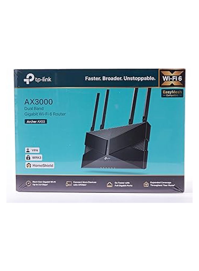 جهاز توجيه (راوتر) TP-Link Archer AX3000 ثنائي النطاق يدعم تقنية Wi-Fi 6 وسرعات جيجابت