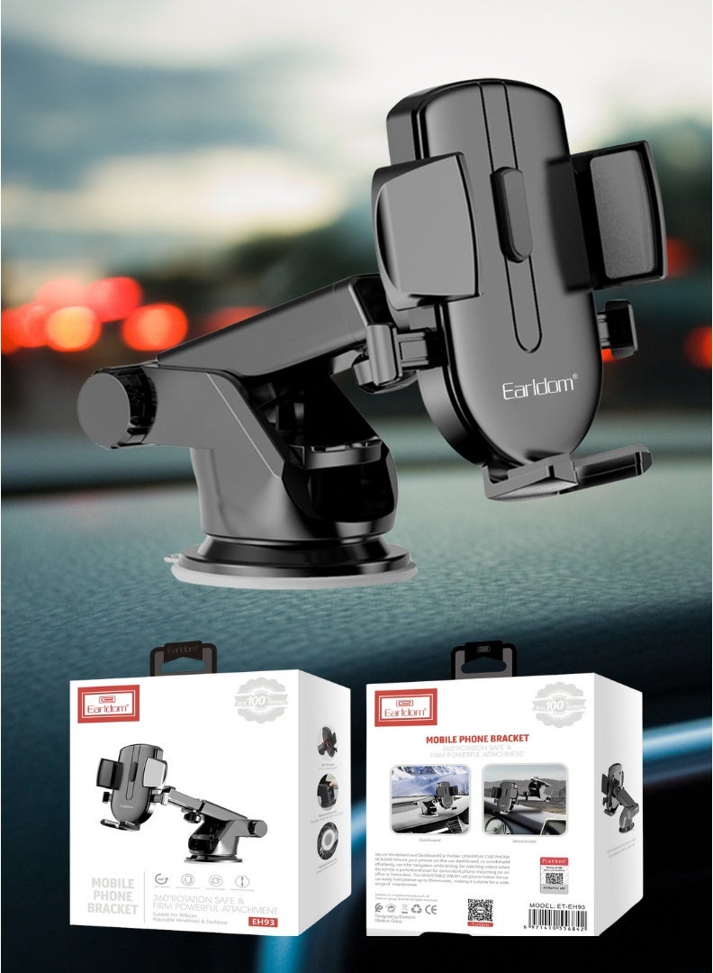 Earldom Suction Mount Phone Bracket – 360° Rotation