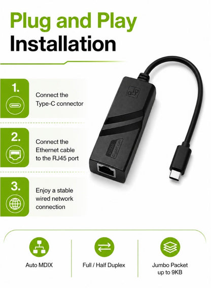 USB-C to Gigabit Ethernet LAN Adapter