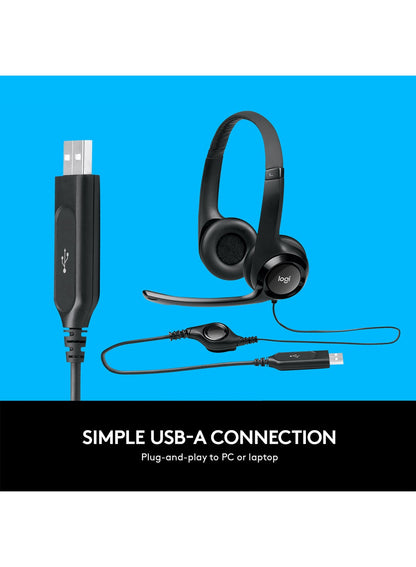 Logitech USB Headset with Noise-Cancelling Microphone
