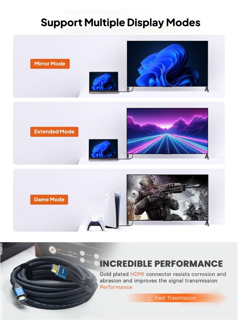 Mowsil 4K 60Hz HDMI Cable – 2m