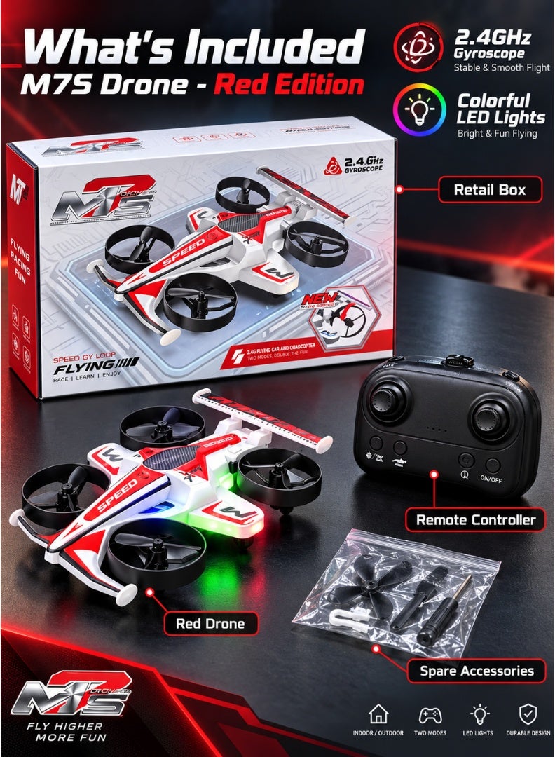2-in-1 Remote Control Flying Car & Quadcopter