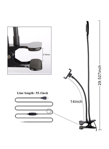 Flexible Mobile Phone Holder with LED Light