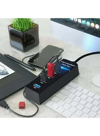 موزع USB 3.0 فائق السرعة بـ 4 منافذ