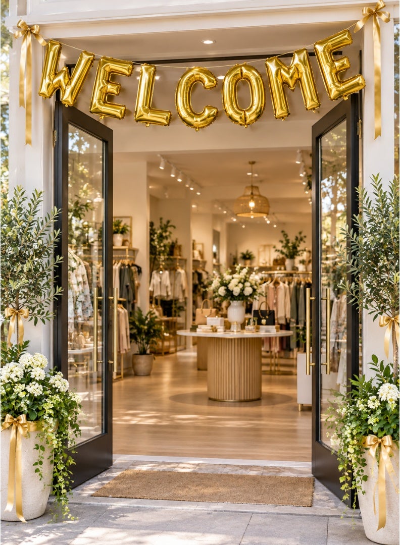 طقم بالونات حروف "Welcome" من إيتالو – 7 قطع