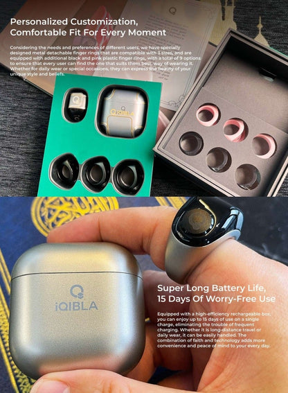 iQIBLA Zikr Ring Jood Pro – Prayer Reminder & Fitness Tracker