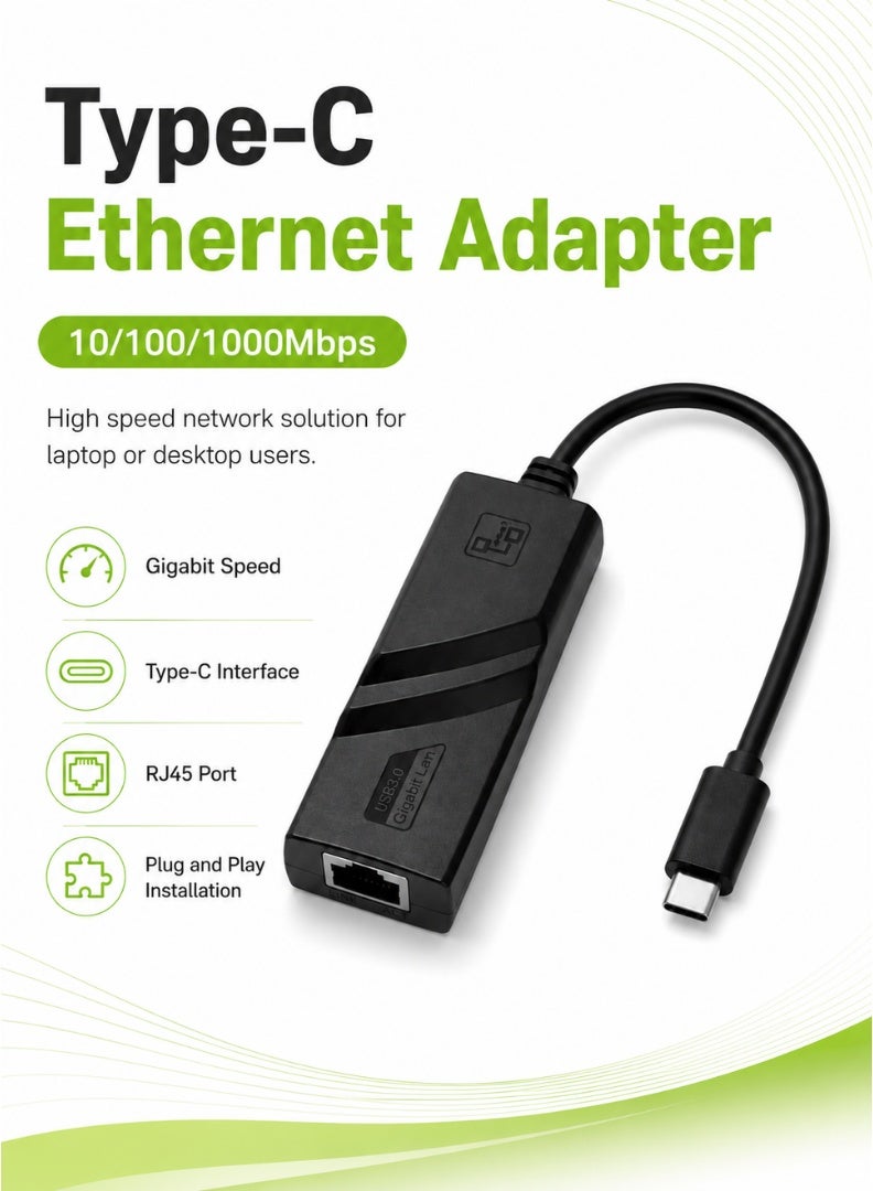 USB-C to Gigabit Ethernet LAN Adapter