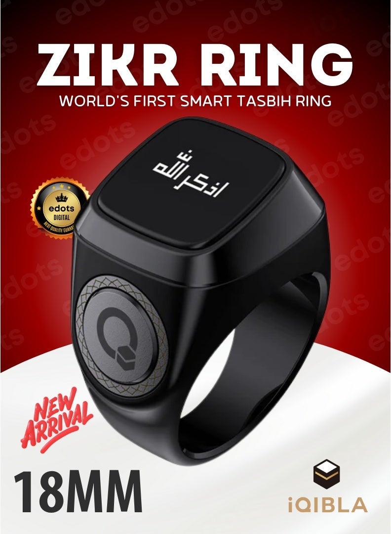 iQIBLA Smart Zikr Ring Lite S – Tasbih Counter & Prayer Reminder